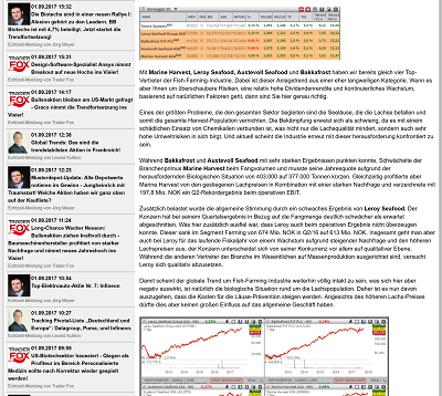 Trading-Sektion Trendfolge