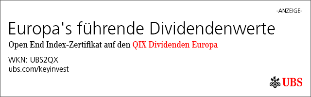 UBS Zertifikat auf QIX Dividenden Europa